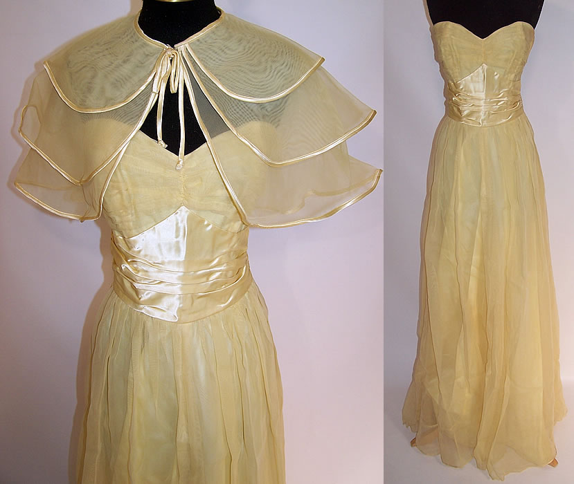 pastel yellow chiffon dress