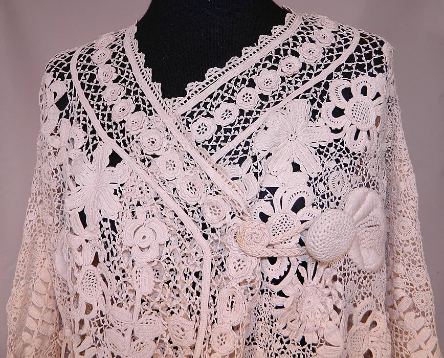 Vintage Edwardian Antique White Irish Crochet Lace