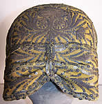 19th Century Silver Embroidered Riegelhaube Bonnet Cap