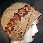 Vintage Casino Hat Art Deco Embroidered Flapper Cloche