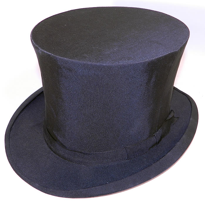 Vintage Kennedys Victorian Gentlemen Black Silk Collapsible Opera Top Hat. This is truly a wonderful piece of wearable Victoriana millinery art! 