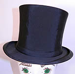 Vintage Kennedys Victorian Gentlemen Black Silk Collapsible Opera Top Hat