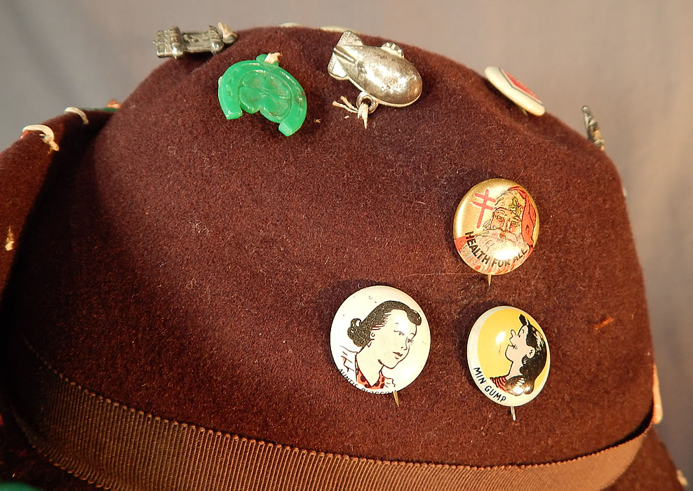 Vintage Cracker Jack Prize Toy Charms Pep Pins Roy Rogers Jane Russell Hat
There are a variety of Cracker Jack toy prizes, charms, Kellogg's pep pins, pinback pins from WWII squadrons, Bringing up Father character Jiggs, Andy Gump Min Gump, Gasoline Alley Auntie Blossom, Winnie Winkle Ma Winkle, miniature press photos of Jane Russell, Roy Rogers and Dale Evans.