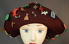 1950s Vintage Cracker Jack Prize Toy Charms Pep Pins Roy Rogers Jane Russell Hat 
