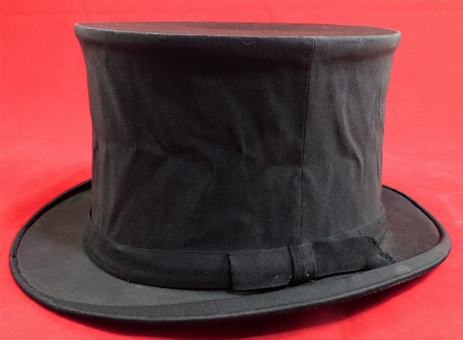 Vintage Finchley Establishment Fifth Ave NY Men's Black Silk Collapsible Opera Top Hat
