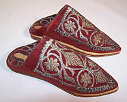 Morocco Ladies Mules Cherbil Metal Embroidery Velvet Slipper Shoes