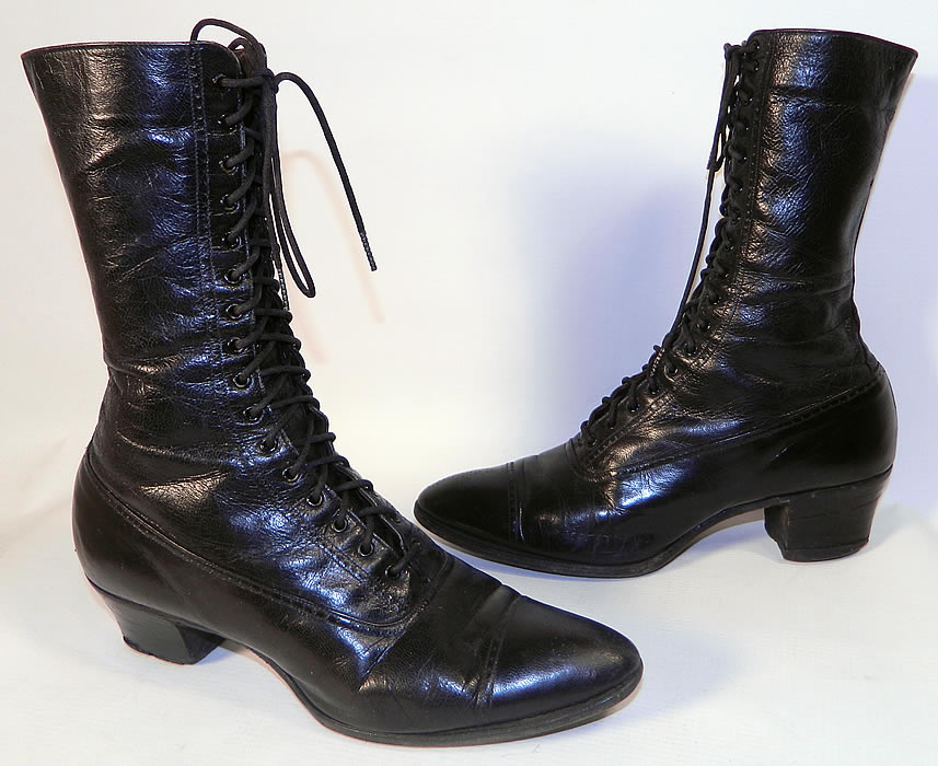 leather hi top boots