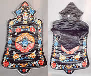 Vintage Chinese Colorful Silk Embroidered Butterfly Peony Hot Water Bottle Bag
