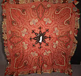 Victorian Antique Kashmir Hand Woven Wool Embroidered Pieced Paisley Shawl
