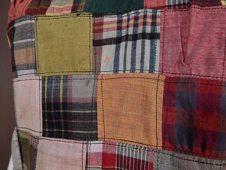 Vintage Peck & Peck Fifth Ave NY Imported India Madras Patchwork Shift Dress
It is in good condition, with only two tiny pin head size faint stains on the front top (see close-up). This is truly a wonderful piece of boho Hippy wearable art!