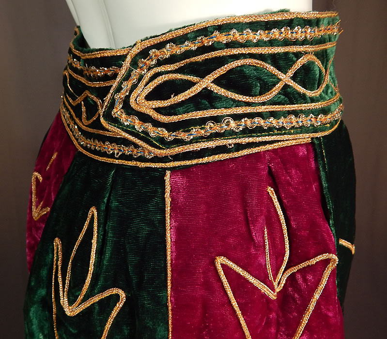 Vintage Indian Purple & Green Gold Embroidered Velvet Patchwork Maxi Skirt
The skirt measures 37 inches long, with a 28 inch waist. It is in good condition and is just missing the closure at the waist. This is truly a wonderful piece of boho India wearable art!