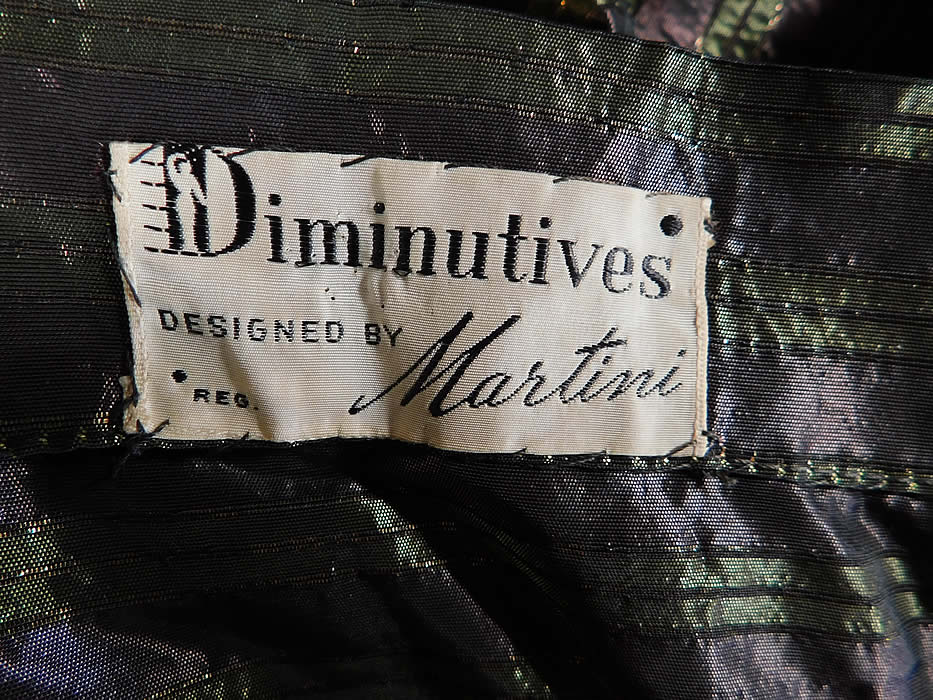 Vintage Diminutives Designed By Martini Taffeta Striped Strapless Gown Formal Dress
There is a "Diminutives Designed By Martini" label sewn inside.