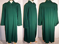 Green Gabardine Long Swing Coat Jacket