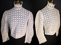 Victorian Antique White Drawnwork Lace Blouse