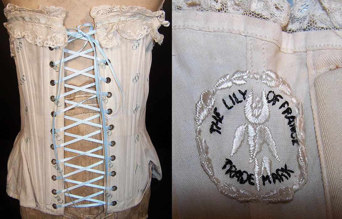 Edwardian Salesman Sample Lily of France Corset  Back View.