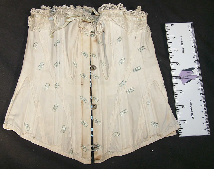 Edwardian Salesman Sample Lily of France Corset  Close up.