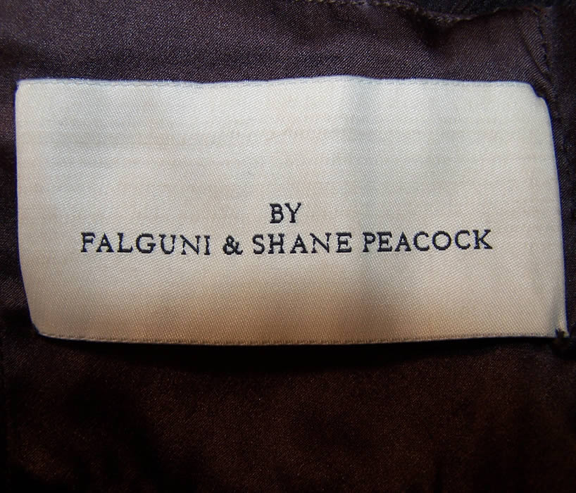 Falguni Shane Peacock Couture Bubble Babydoll Dress  Close up.