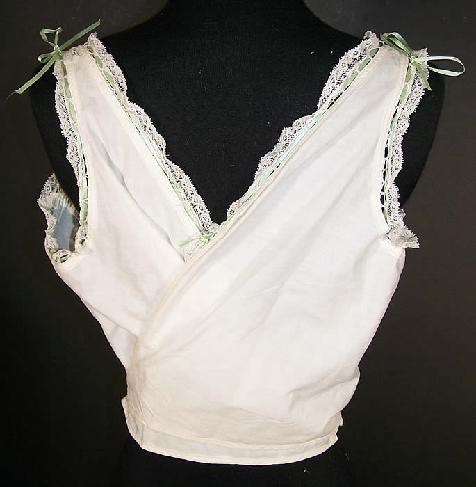 Edwardian White Lace Camisole H&W Brassiere Bra  Back View.