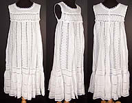 Edwardian White Lace Batiste Embroidered Babydoll Dress