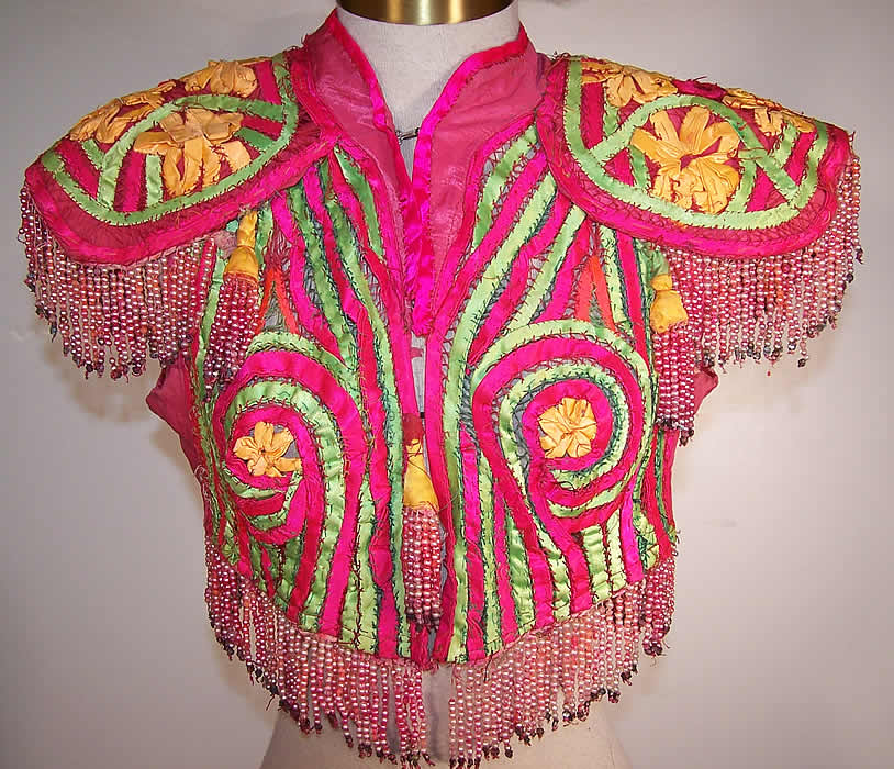 Carmencita Spanish Dancer Striptease Matador Costume front top View.