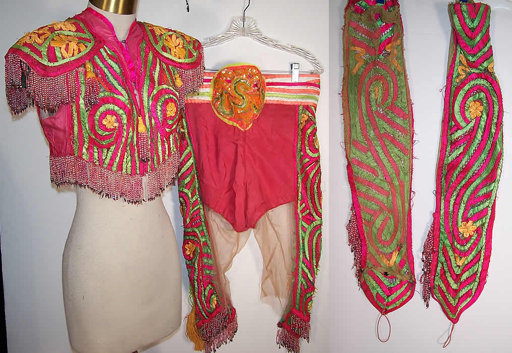 Carmencita Spanish Dancer Striptease Matador Costume  Close up.