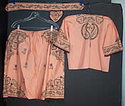Turkish Ottoman Tugra Silk Metallic Embroidered Outfit Harem Pants Robe Belt Fez