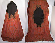 Banquet Size Jacquard Hand Loom Wool Paisley Shawl 