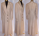 1910 Edwardian Women's Ecru Silk Embroidered Travel Motoring Driving Duster Coat