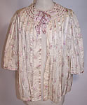 Edwardian Lilac Purple Rose Print Bed Jacket Robe