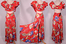 Vintage Charles Christie & Co Theatrical Costume Show Girl Carmen Miranda Dress. 
