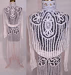 Victorian Antique White Battenburg Tape Lace Wedding Gown Bridal Dress