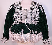 Antique Spanish Conquistador Bolivian Milkmaids Folk Costume Velvet Beaded Jacket