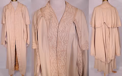 Edwardian Soutache Work Cream Wool Winter Cloak Cape Coat Jacket