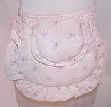 Victorian White Cotton Pique Purple Violet Polka Print Crinolette Bustle Pad Support