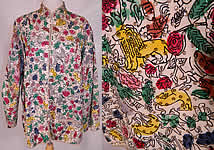Vintage Teresa Original Taxco Mexican Figural Animals Hand Painted Sequin Jacket 