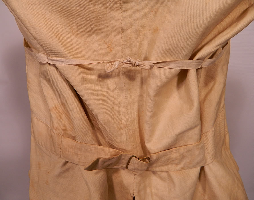 Victorian Gentleman's Cream Wool Embroidered Wedding Waistcoat Vest. 