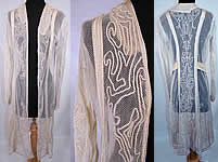 Edwardian Ecru Cream Net Soutache Work Walking Suit Jacket Coat