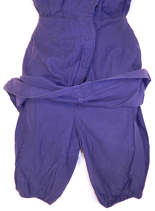 Vintage Water Sprite Edwardian Blue Bathing Suit Swimsuit Dress & Bloomers
The swimsuit measures 42 inches long, with 40 inch hips, a 28 inch waist and 38 inch bust. It is in good condition, with only two missing shoulder buttons. This antique authentic "bathing beauty" costume is truly a rare and wonderful piece of wearable art! 