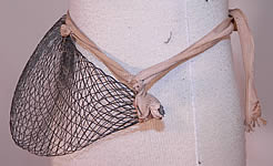 Victorian Antique Woven Wire Mesh Pillow Crescent Crinolette Bustle Pad Support