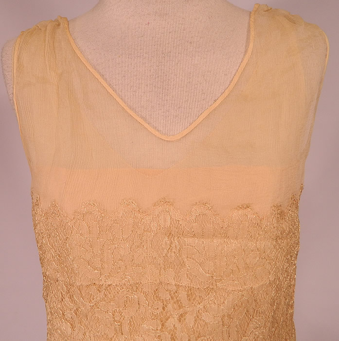 Vintage Cream Silk Lace Lined Long Bias Cut Dress & Jacket. 
There is a matching fabric lace jacket, with long sleeves, an open front with no closure and is unlined. The jacket measures 22 inches long, with a 36 inch waist, 36 inch bust and 26 inch long sleeves. 