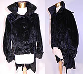 Edwardian Black Velvet Womens Winter Equestrian Tailored Tail Coat Riding Jacket