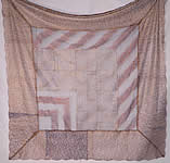 Vintage Sheer Black Mesh Net Copper Gold Lam&eacute; Lame Lace Art Deco Flapper Shawl