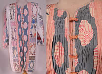 Vintage Antique Calico Crazy Quilt Patchwork Lace Smocking Ruched Pintuck Coat
