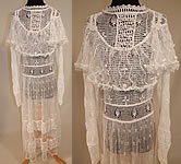 Vintage Victorian Style White Crochet Lace Flounce Ruffle Boho Maxi Dress
