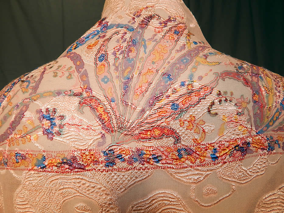 Vintage Liberty Art Deco Peach Paisley Devore Burnout Silk Chiffon Cape Shawl
It was one of the first to embrace the Art Nouveau style and Oriental fabrics. They became known for their artistic textiles and soft color palette referred to as "Liberty colors". 
