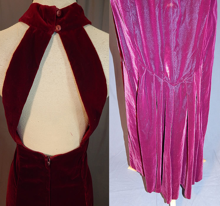 Vintage Scott McClintock Burgundy Red Velvet Jeweled Sexy Sheath Dress Evening Gown
The dress measures 48 inches long, with 42 inch hips, a 32 inch waist and 36 inch bust. It is in excellent condition. This is truly a wonderful piece of wearable art! 