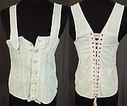 Victorian White Cotton Twill Stays Health Corset Camisole Top Underwear
