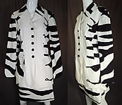 Vintage Cheap and Chic Moschino Black & White Zebra Stripe Blazer Suit Jacket Skirt NWT
