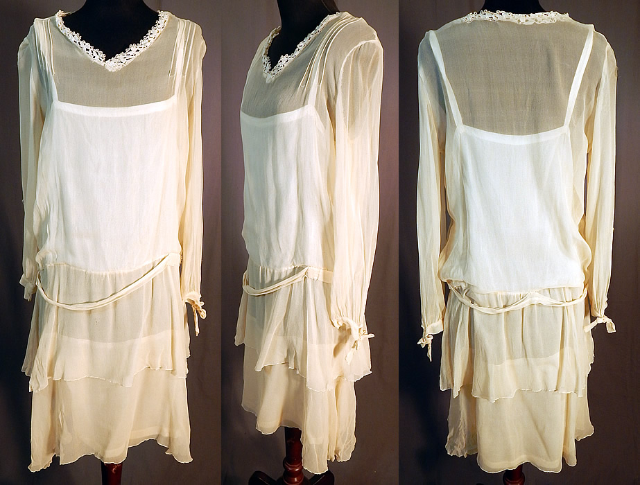 cream colored chiffon dresses