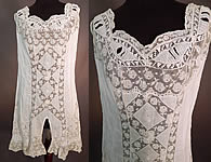 Edwardian White Cotton Batiste Lace Lingerie Chemise Camiknicker Teddy
